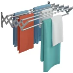 Uscator retractabil din aluminiu, cu prindere in perete, 70 cm