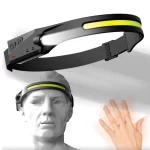 Lanterna de cap LED, profesionala, acumulator, senzor miscare, 5 moduri lumina