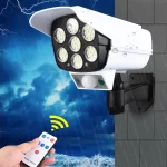 Camera falsa de securitate 2 in 1 cu proiector solar si senzor de miscare
