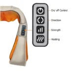 Aparat de masaj cervical, cu incalzire, infrarosu si bile, pentru umeri si gat, 24W, piele - imagine 7
