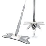 Mop cu burete din fibre si stoarcere tip X, cap rotativ 360°, brat extensibil