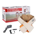 Aparat de masaj cervical, cu incalzire, infrarosu si bile, pentru umeri si gat, 24W, piele - imagine 8