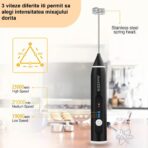 Mixer de frappe cu acumulator incorporat si 2 teluri interschimbabile, 3 trepte de viteza - imagine 4