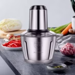 Blender si Tocator Electric Universal Bol 2L Inox, 4 Lame din otel de inalta calitate