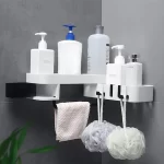 Etajera rotativa pentru baie, multifunctionala, alb