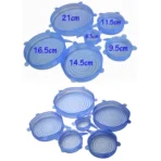 Set 6 Capace Flexibile Din Silicon, Pentru Caserole - imagine 8
