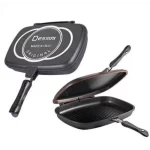 Tigaie dubla Dessini, interior antiaderent, garnitura silicon rezerva, 36 cm