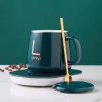 Cana ceramica cu incalzitor, lingurita, temperatura constanta 55 grade, 220V, 400 ml - imagine 2