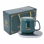 Cana ceramica cu incalzitor, lingurita, temperatura constanta 55 grade, 220V, 400 ml