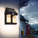 Lampa solara de perete dubla cu Senzor de miscare si 3 moduri iluminare - imagine 4