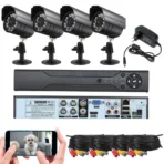 Sistem de supraveghere CCTV, Kit DVR cu 4 camere exterior / interior din metal - imagine 3