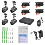 Sistem de supraveghere CCTV, Kit DVR cu 4 camere exterior / interior din metal - imagine 4