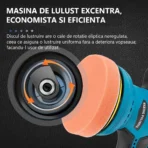 Aparat Polish Auto, 2 Acumulatori 36V, fara fir, portabil, 2500-5000 Rpm, 8 Viteze, Albastru/Negru - imagine 7