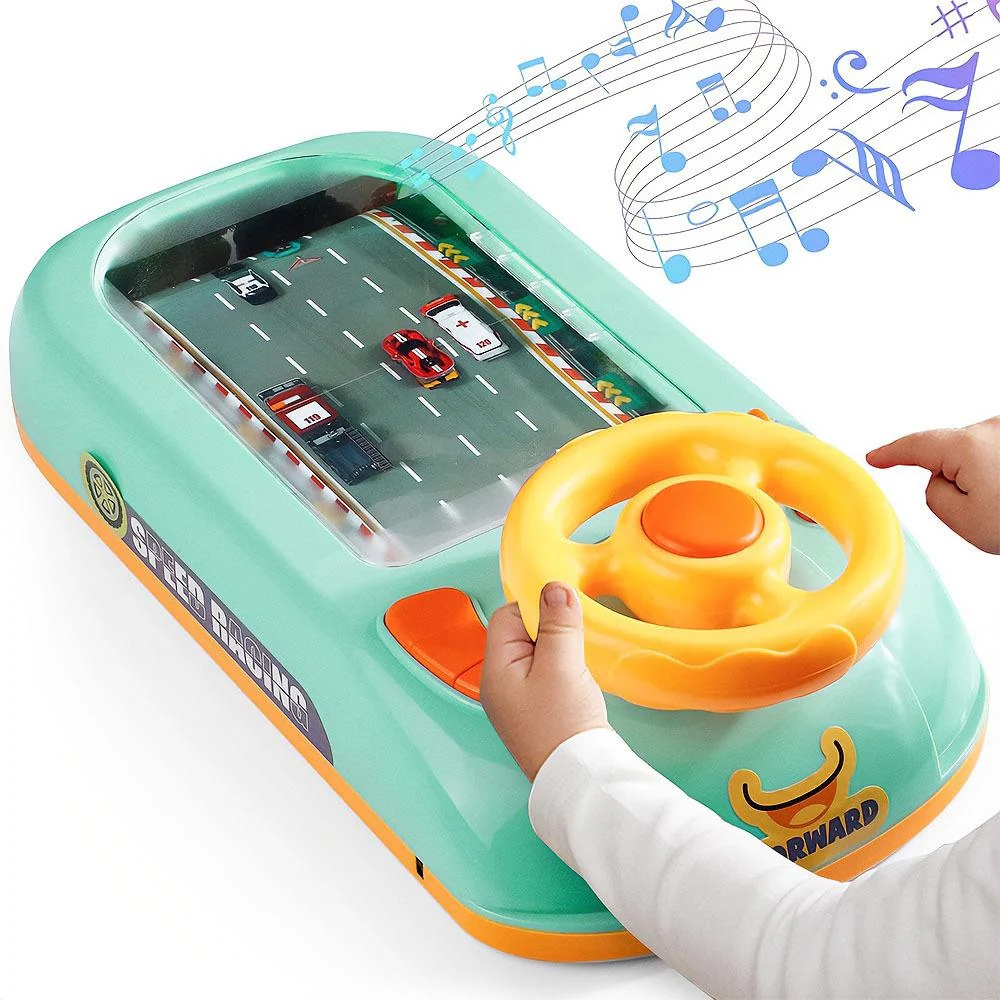 Jucarie Interactiva volan de condus cu circuit curse, sunete si functii, alimentare USB, pentru Copii 3-6 Ani - imagine 1