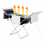 Uscator de rufe electric, suprafata 12m, inaltime ajustabila, aluminiu inoxidabil, pliabil, 230W