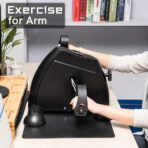 Mini bicicleta de exercitii pliabila cu ecran LCD, pentru brate si picioare, reglare rezistenta si design compact - imagine 4