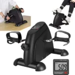 Mini bicicleta de exercitii pliabila cu ecran LCD, pentru brate si picioare, reglare rezistenta si design compact