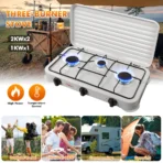 Aragaz portabil pe gaz cu 3 arzatoare – camping si uz casnic - imagine 8