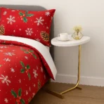 Masuta de cafea design nordic, cu blat alb si cadru metalic auriu , 40x30x60 cm - imagine 6